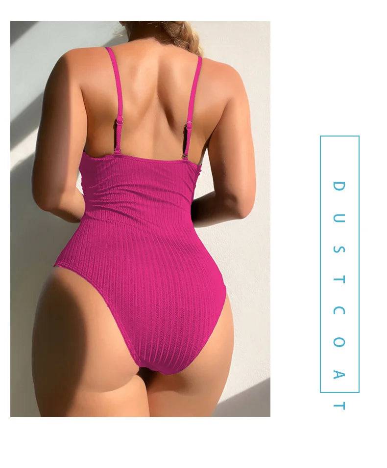 
                  
                    2024 One Piece Swimsuits Closed Female Solid Color Swimwear Push Up For Women's Swim Wear Body Bathing Suits Beach Pool Bather
                  
                