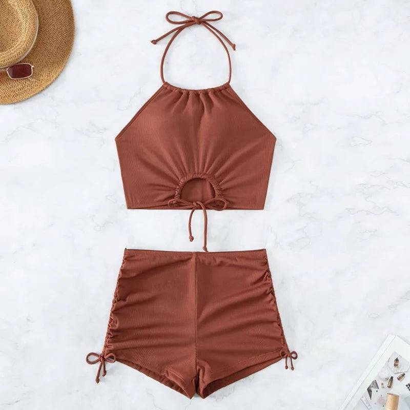 
                  
                    2024 Summer Black Swimsuits Tankini Sets Female Swimwear Sports Beach Wear Two-Piece Bathing Suits Pool Women's Swimming Suits
                  
                