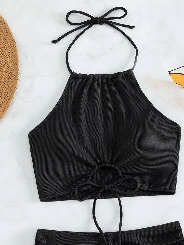 
                  
                    2024 Summer Black Swimsuits Tankini Sets Female Swimwear Sports Beach Wear Two-Piece Bathing Suits Pool Women's Swimming Suits
                  
                