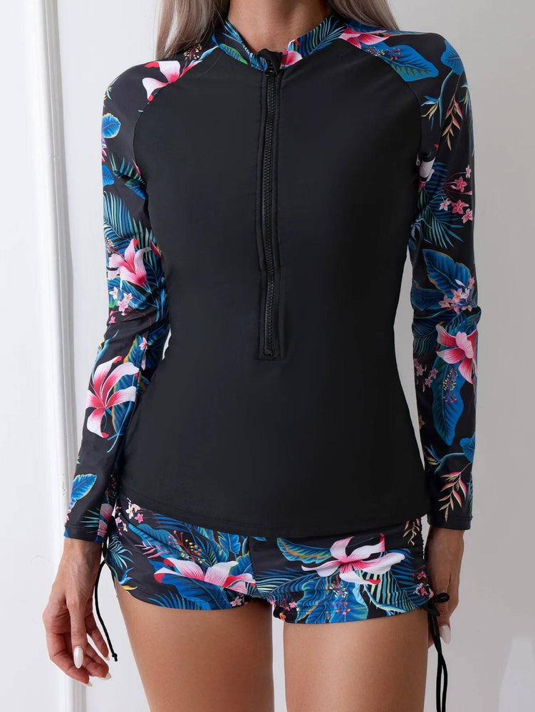 
                  
                    Female Swimsuit With Long Sleeves Swimwear Sports Surfing Tankini Set Beachwear Two-Piece Bathing Suits Pool Women Swimming Suit
                  
                