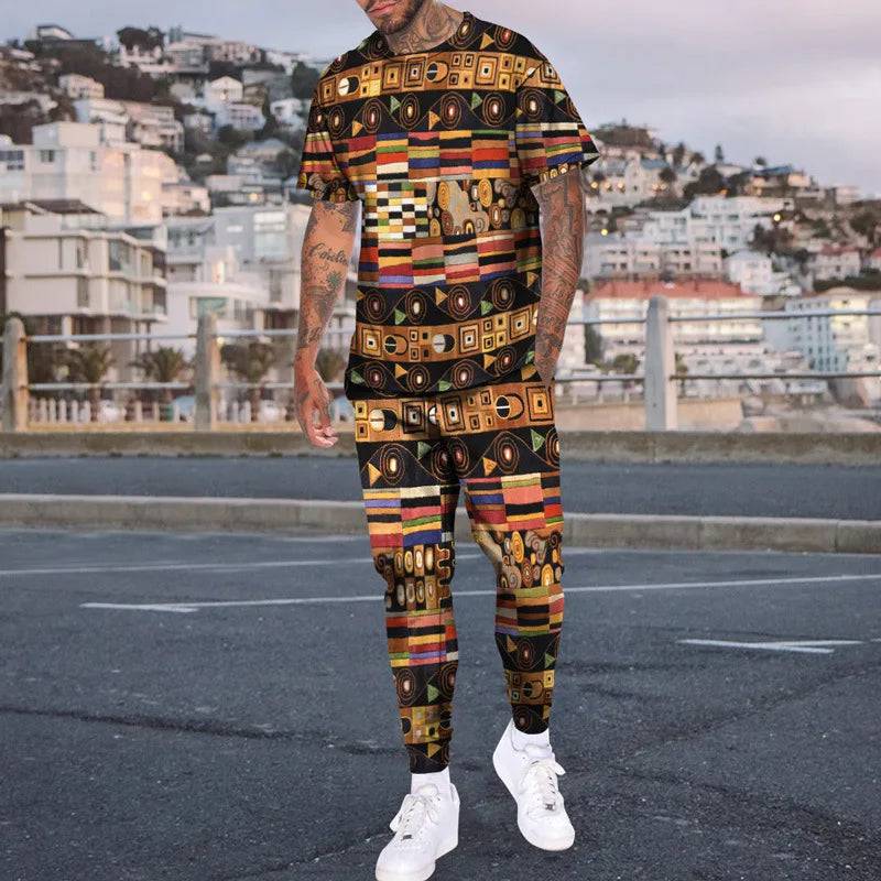 
                  
                    Africa Dashiki Enthic 3D Print Men T-shirt Pants Tracksuit T Shirts Trousers Sets 2 Pieces Streetwear Oversized Suits Sportswear
                  
                