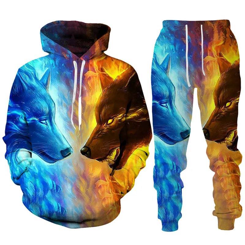 
                  
                    Dazzle Wolf 3D Print Tracksuit Set Man Woman Hoodie And Pants 2pcs Sets Hip Hop Streetwear Oversized Casual Pullover Sweatshirt
                  
                