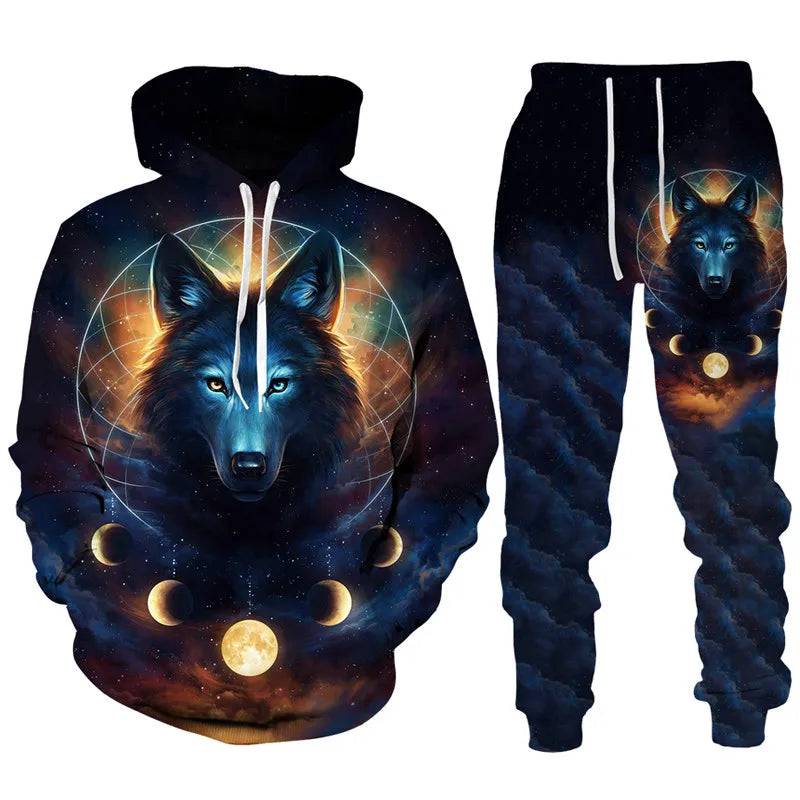 
                  
                    Dazzle Wolf 3D Print Tracksuit Set Man Woman Hoodie And Pants 2pcs Sets Hip Hop Streetwear Oversized Casual Pullover Sweatshirt
                  
                