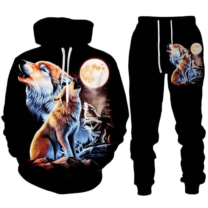 
                  
                    Dazzle Wolf 3D Print Tracksuit Set Man Woman Hoodie And Pants 2pcs Sets Hip Hop Streetwear Oversized Casual Pullover Sweatshirt
                  
                