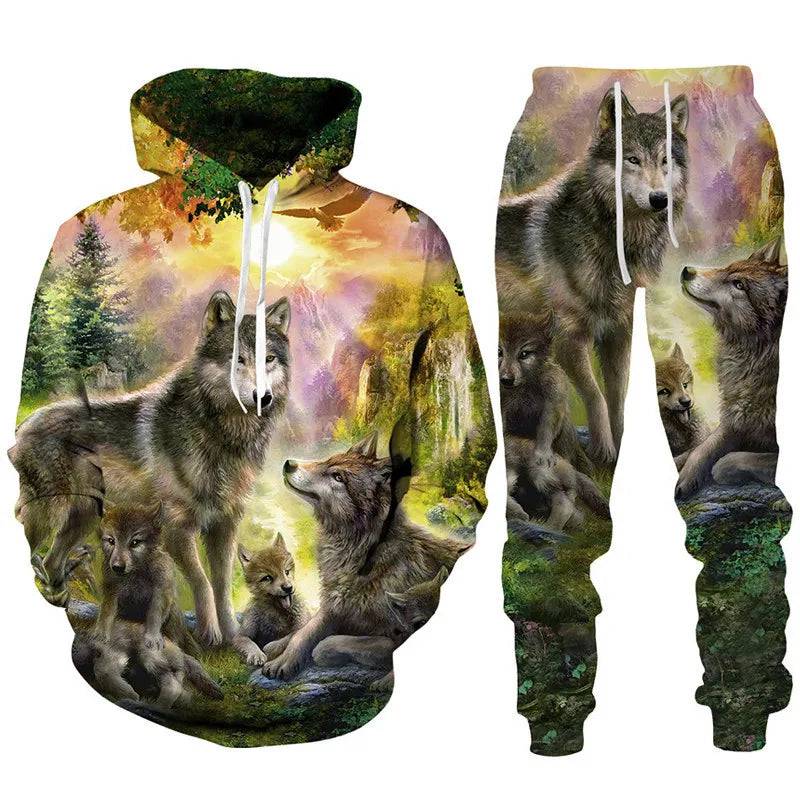 
                  
                    Men Women Cool Forest Wolf 3D Printed Hoodie/Pants/Suit Fashion Couple Outfits Hip Hop Personality High Streetwear Tracksuit Set
                  
                