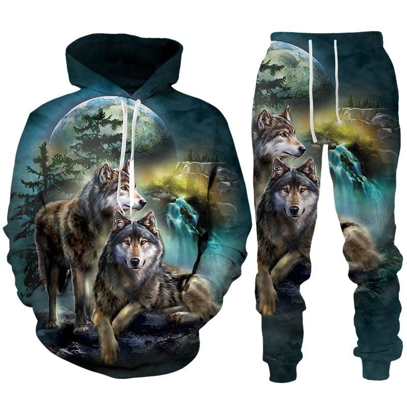 
                  
                    Men Women Cool Forest Wolf 3D Printed Hoodie/Pants/Suit Fashion Couple Outfits Hip Hop Personality High Streetwear Tracksuit Set
                  
                