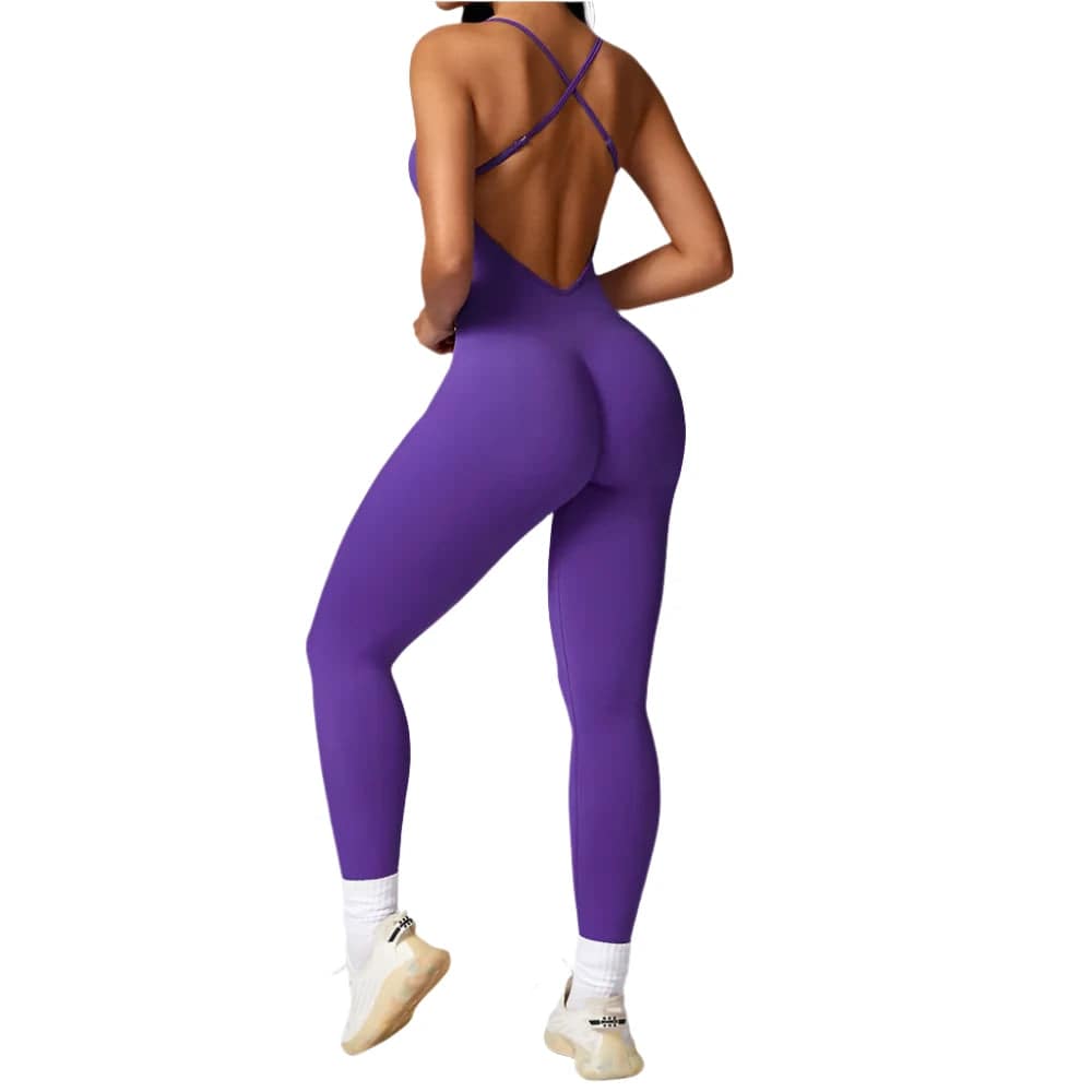 Seamless Gym Romper Backless Set Fitness Workout Clothes Bodysuit Siamese Sportswear Women Jumpsuit One-piece Playsuit Yoga Suit