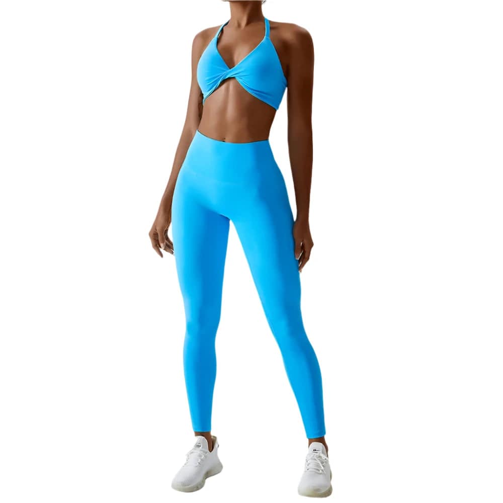 Women's Tracksuit Seamless Yoga Set 2PCS Workout Sportswear Gym Clothing Drawstring High Waist Leggings Fitness Sports Suits