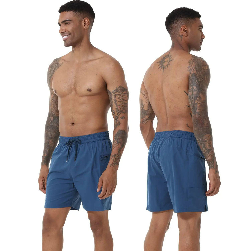 
                  
                    Men's Swim Shorts Board Trunks Quick Dry Swimwear Shorts with Mesh Lining and Zipper Pockets
                  
                