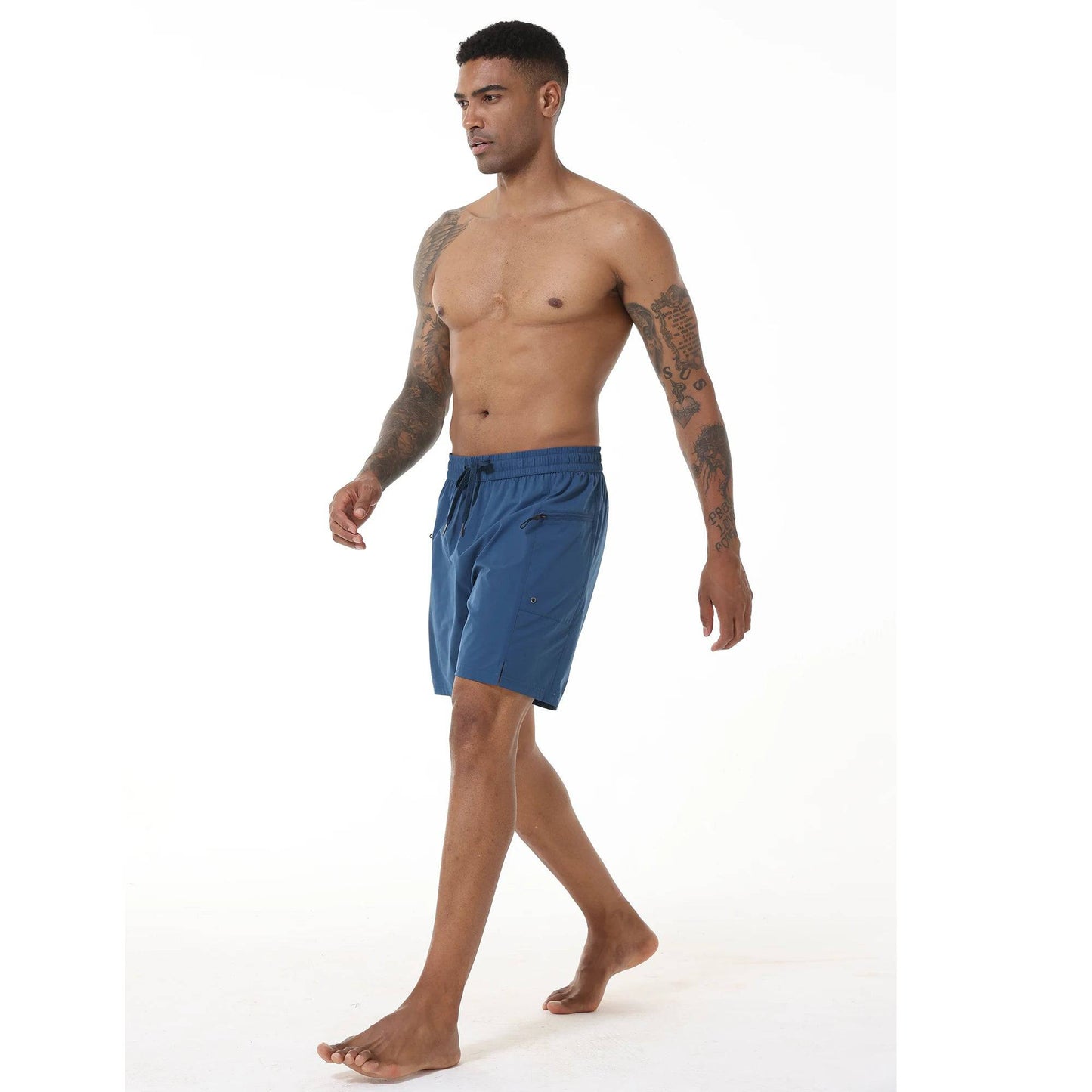 
                  
                    Men's Swim Shorts Board Trunks Quick Dry Swimwear Shorts with Mesh Lining and Zipper Pockets
                  
                