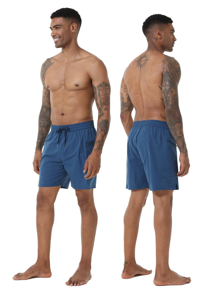 
                  
                    Men's Swim Shorts Board Trunks Quick Dry Swimwear Shorts with Mesh Lining and Zipper Pockets
                  
                