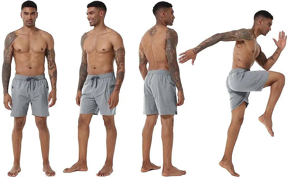 
                  
                    Men's Swim Shorts Board Trunks Quick Dry Swimwear Shorts with Mesh Lining and Zipper Pockets
                  
                