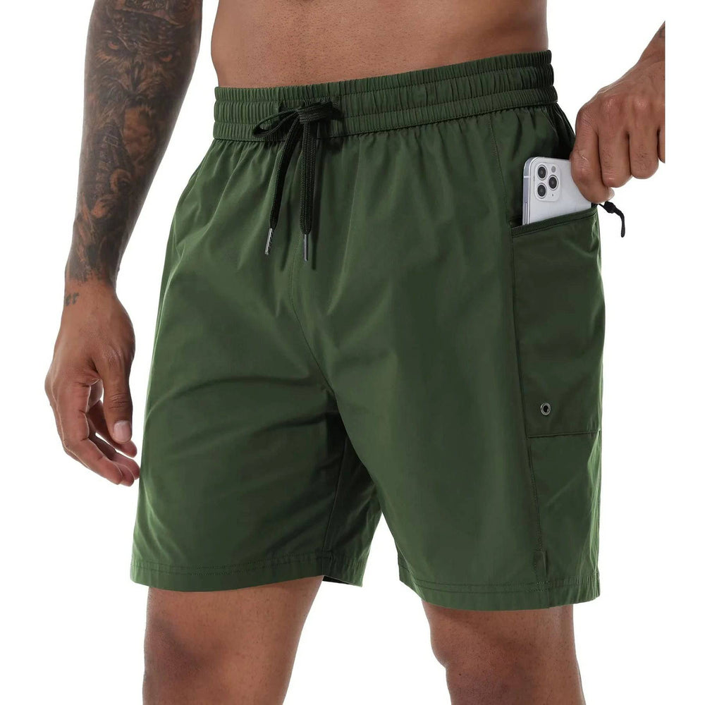 
                  
                    Men's Swim Shorts Board Trunks Quick Dry Swimwear Shorts with Mesh Lining and Zipper Pockets
                  
                