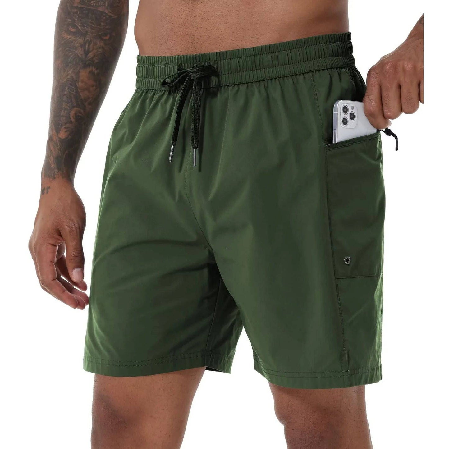 
                  
                    Men's Swim Shorts Board Trunks Quick Dry Swimwear Shorts with Mesh Lining and Zipper Pockets
                  
                