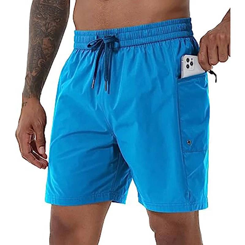 
                  
                    Men's Swim Shorts Board Trunks Quick Dry Swimwear Shorts with Mesh Lining and Zipper Pockets
                  
                