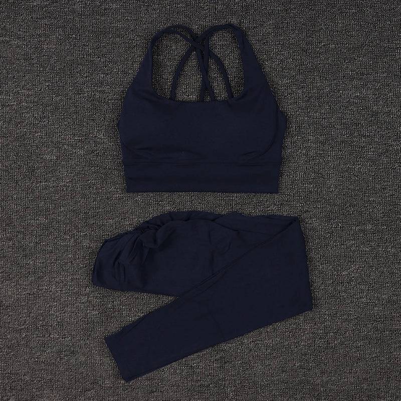 
                  
                    SOISOU Nylon Yoga Set Women's Tracksuit Sportswear Gym Leggings Woman Bra Chest Pad Removable V-shaped Hip Womens Clothing
                  
                