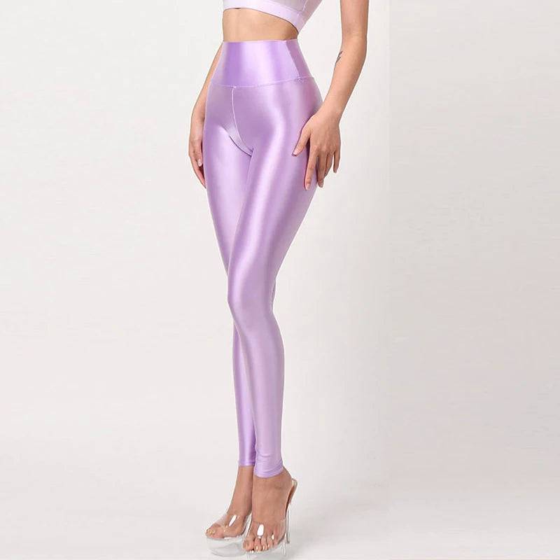 
                  
                    Seamless Satin Glossy Pants Sexy Tight Silk High Waist Glossy Pantyhose Yoga Sports Pants Leggings Sport Women Fitness Plus Size
                  
                