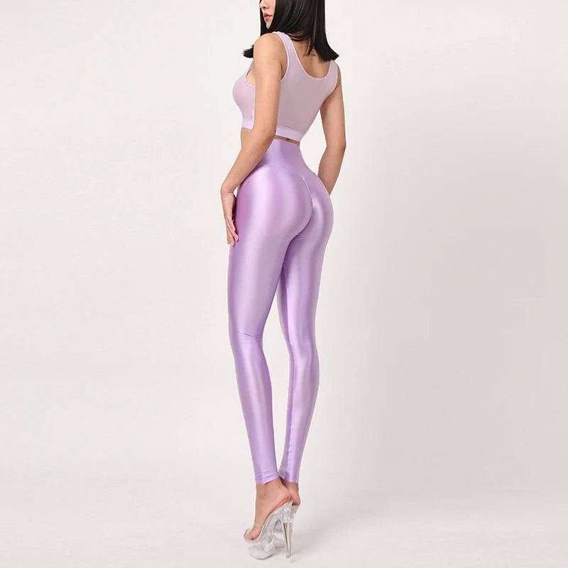 
                  
                    Seamless Satin Glossy Pants Sexy Tight Silk High Waist Glossy Pantyhose Yoga Sports Pants Leggings Sport Women Fitness Plus Size
                  
                