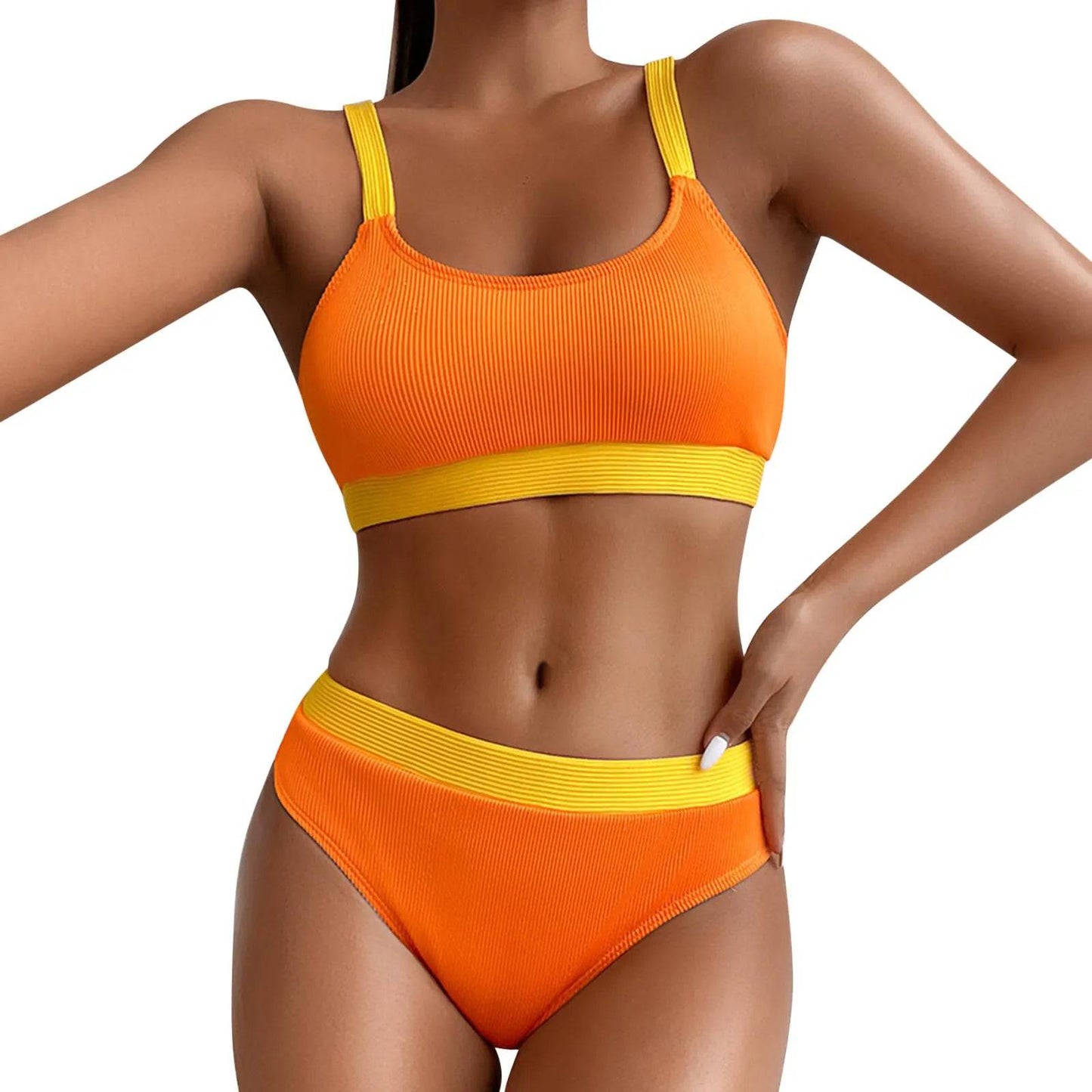 
                  
                    Sexy Hot High Waist Bikini Set Swimsuit 2 Piece Women Push Up Y2k Swimwear Luxury Tankini Summer Beach Mujer купальник Swimming
                  
                