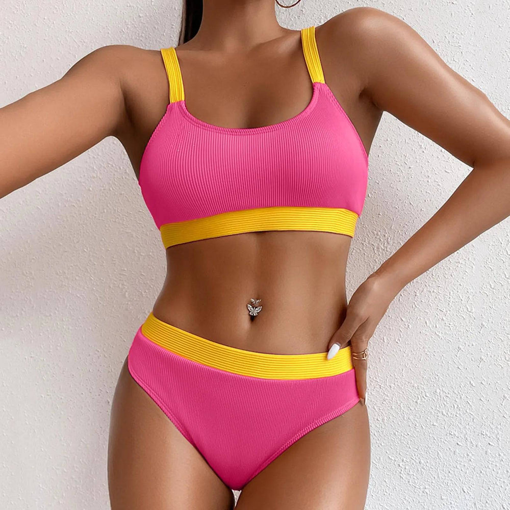 
                  
                    Sexy Hot High Waist Bikini Set Swimsuit 2 Piece Women Push Up Y2k Swimwear Luxury Tankini Summer Beach Mujer купальник Swimming
                  
                