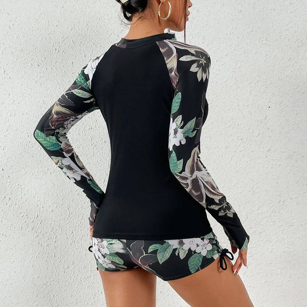 
                  
                    Female Swimsuit With Long Sleeves Swimwear Sports Surfing Tankini Set Beachwear Two-Piece Bathing Suits Pool Women Swimming Suit
                  
                