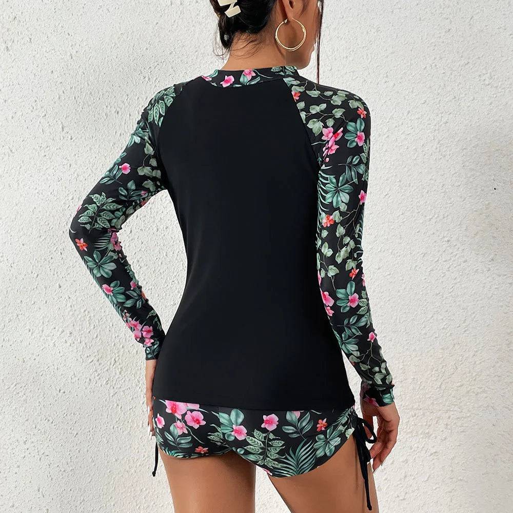 
                  
                    Female Swimsuit With Long Sleeves Swimwear Sports Surfing Tankini Set Beachwear Two-Piece Bathing Suits Pool Women Swimming Suit
                  
                