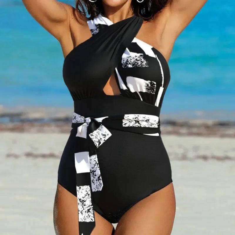 
                  
                    Sexy Print One Piece Large Size Swimwear Push Up Women Plus Size Swimsuit Closed Body Female Bathing Suit For Pool Beach Wear
                  
                