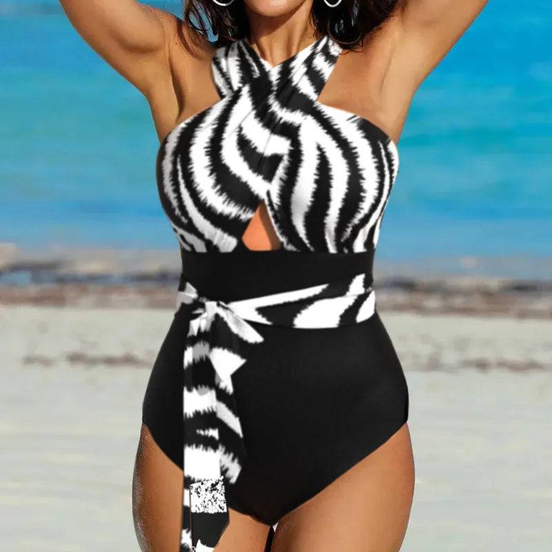 
                  
                    Sexy Print One Piece Large Size Swimwear Push Up Women Plus Size Swimsuit Closed Body Female Bathing Suit For Pool Beach Wear
                  
                