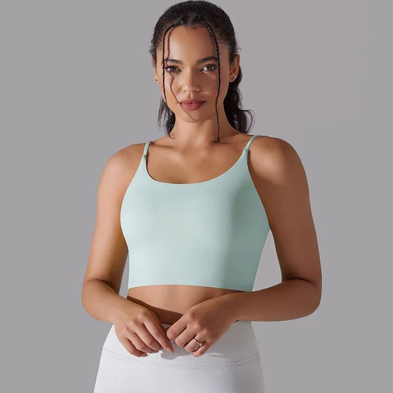 
                  
                    Women's Yoga Camisole Bra Workout Tank Top Padded Push Up Sports Bra Naked-Feel Gym Vest
                  
                