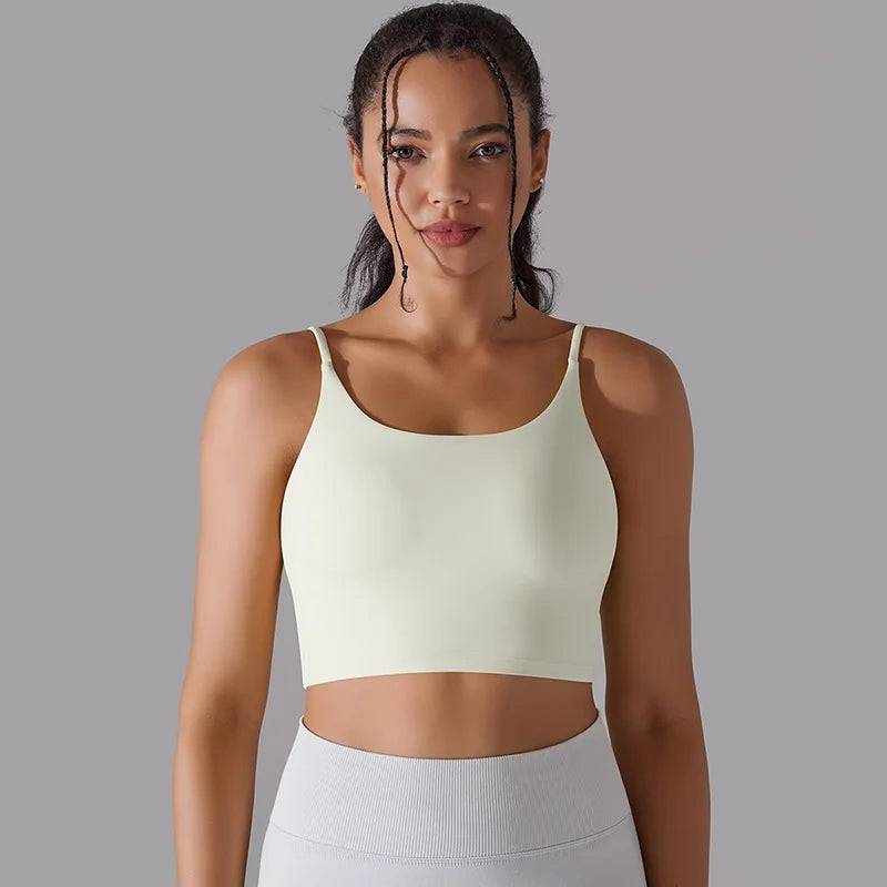 
                  
                    Women's Yoga Camisole Bra Workout Tank Top Padded Push Up Sports Bra Naked-Feel Gym Vest
                  
                