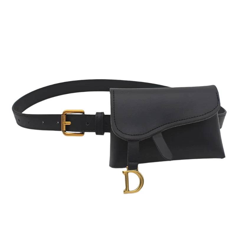 Women Bag Female Waist Fanny Pack Belt Bum Hip Belly For PU Leather Handbag Kangaroo Lady Banano Banana Phone Side Mobile Bumbag