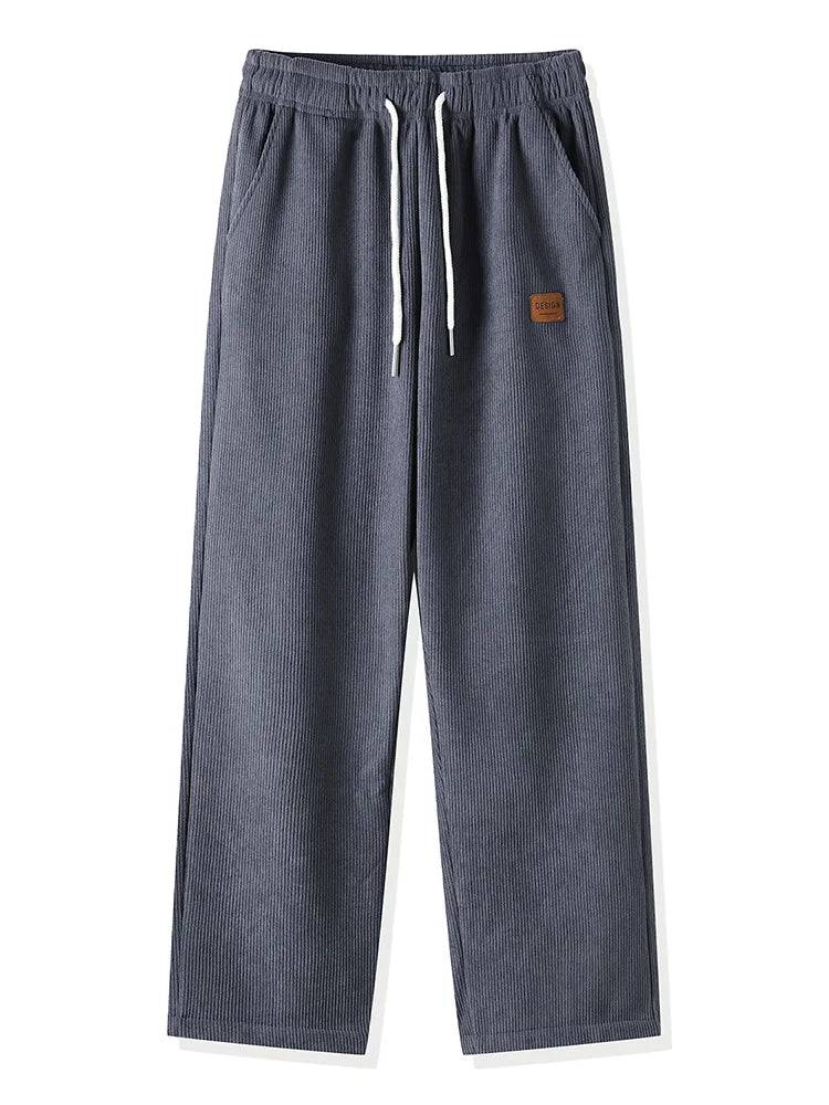 
                  
                    Winter Thick Warm Corduroy Sweatpants Men Fleece Liner Drawstring Straight Loose Track Pants Male Casual Fleece Thermal Trousers
                  
                