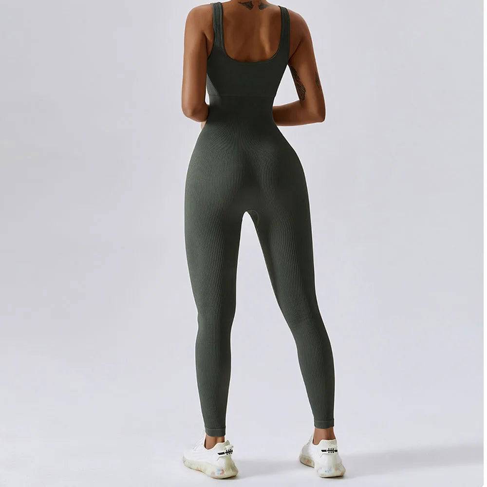 
                  
                    Women's  Yoga One Piece Tracksuit Jumpsuit Seamless Sportswear Yoga Suit Gym Push Ups Fitness Workout Bodysuit
                  
                