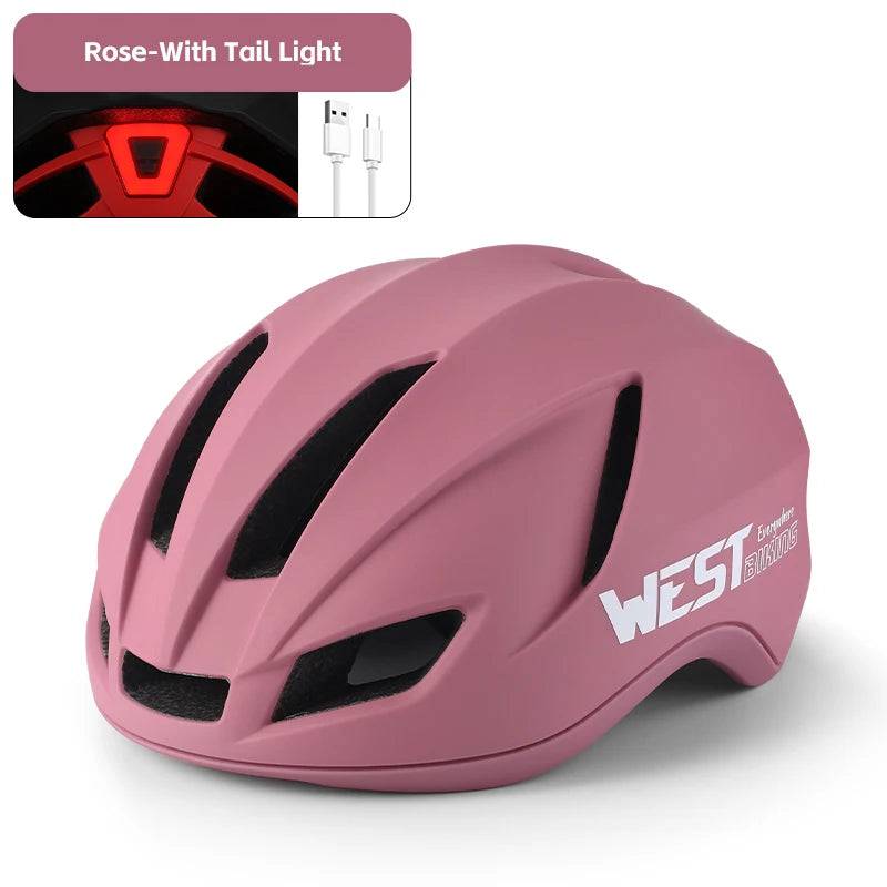 
                  
                    WEST BIKING Ultralight Cycling Helmet With Taillight Safe Helmet Women Men MTB Road Bike Aero Helmet Bike Hat Cycling Equipment
                  
                