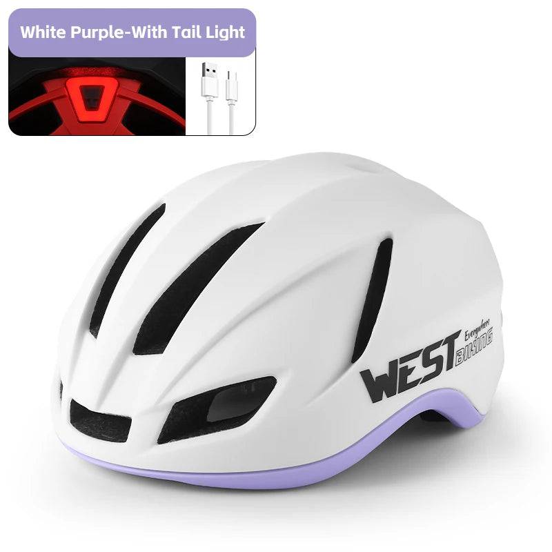 
                  
                    WEST BIKING Ultralight Cycling Helmet With Taillight Safe Helmet Women Men MTB Road Bike Aero Helmet Bike Hat Cycling Equipment
                  
                