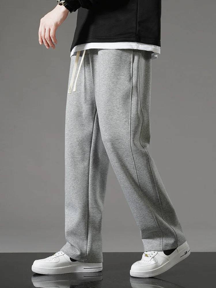 
                  
                    Spring Autumn Men Sweatpants Korean Fashion Sportswear Drawstring Wide Leg Straight Track Pants Cotton Casual Loose Trousers
                  
                