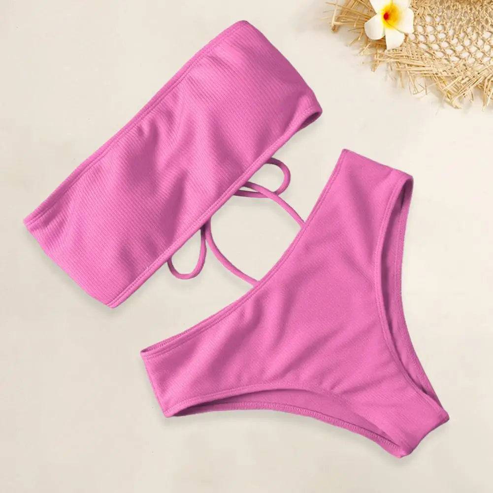 
                  
                    1 Set Soft Bathing Suit Wire-Free Bikini Set with Chest Pad Split Bikini Summer Women Bathing Suit  Swimming
                  
                