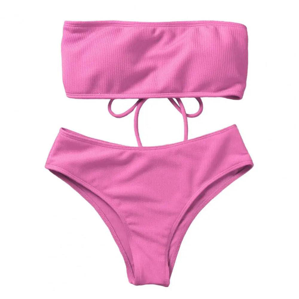 
                  
                    1 Set Soft Bathing Suit Wire-Free Bikini Set with Chest Pad Split Bikini Summer Women Bathing Suit  Swimming
                  
                