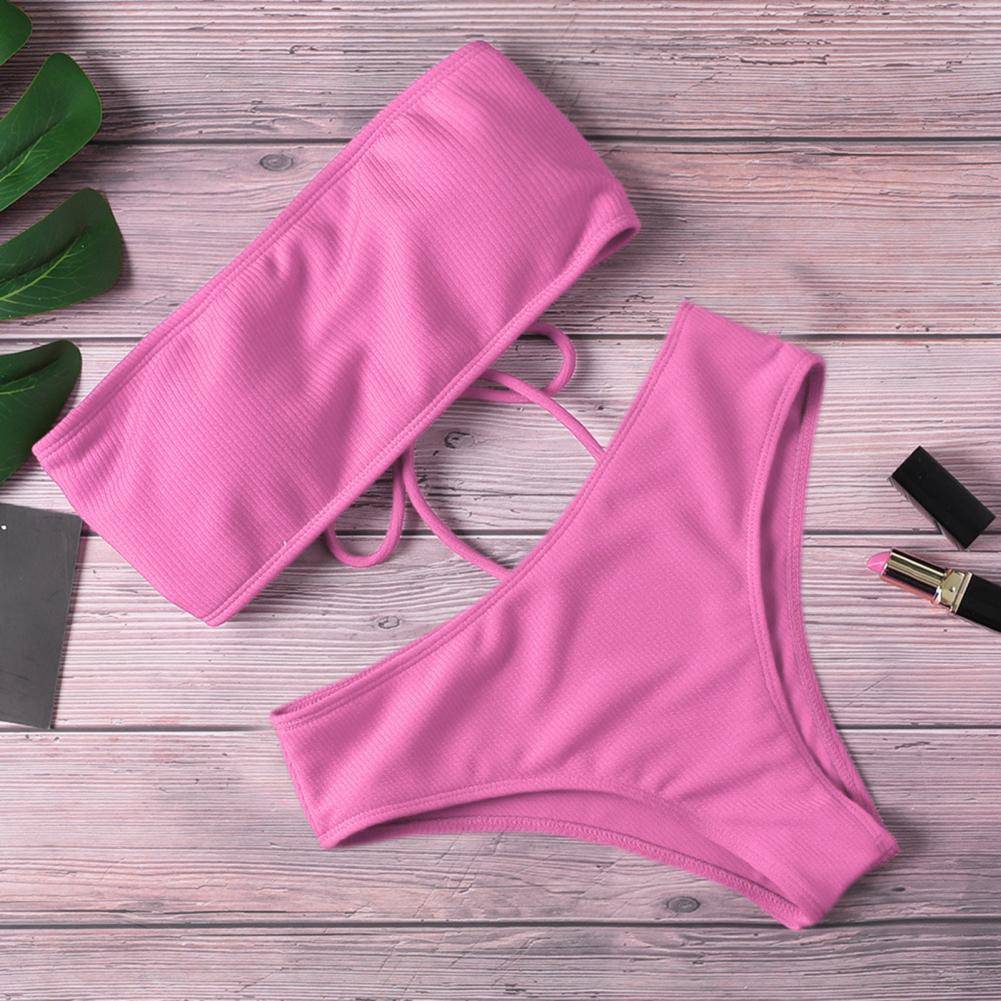 
                  
                    1 Set Soft Bathing Suit Wire-Free Bikini Set with Chest Pad Split Bikini Summer Women Bathing Suit  Swimming
                  
                