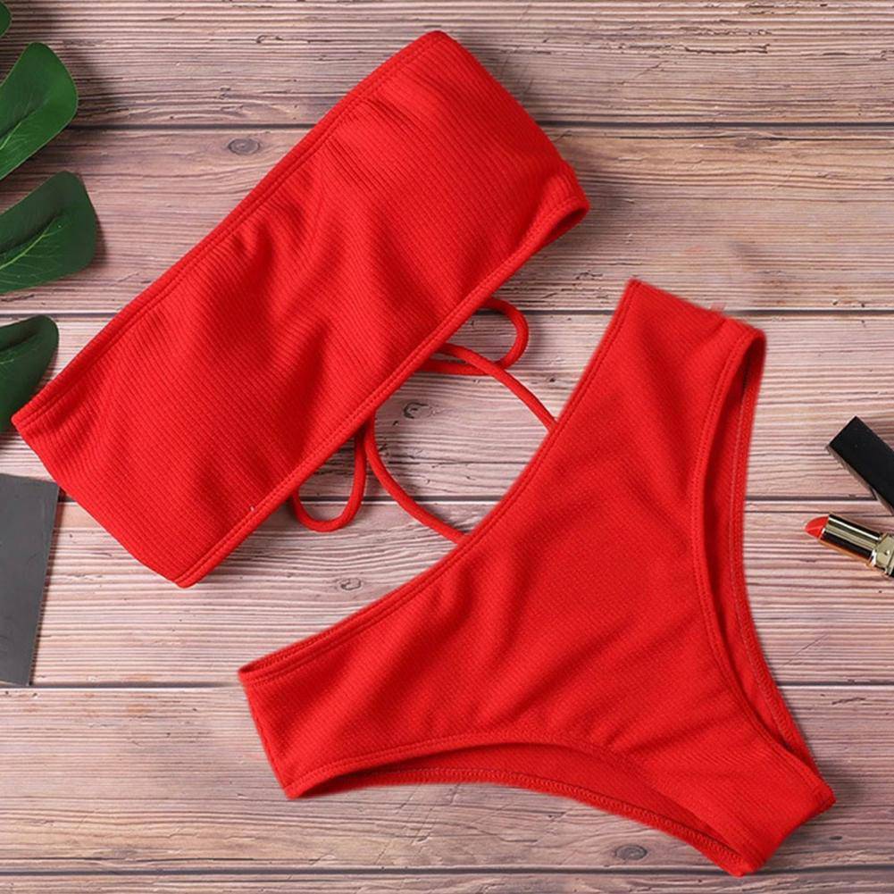 
                  
                    1 Set Soft Bathing Suit Wire-Free Bikini Set with Chest Pad Split Bikini Summer Women Bathing Suit  Swimming
                  
                