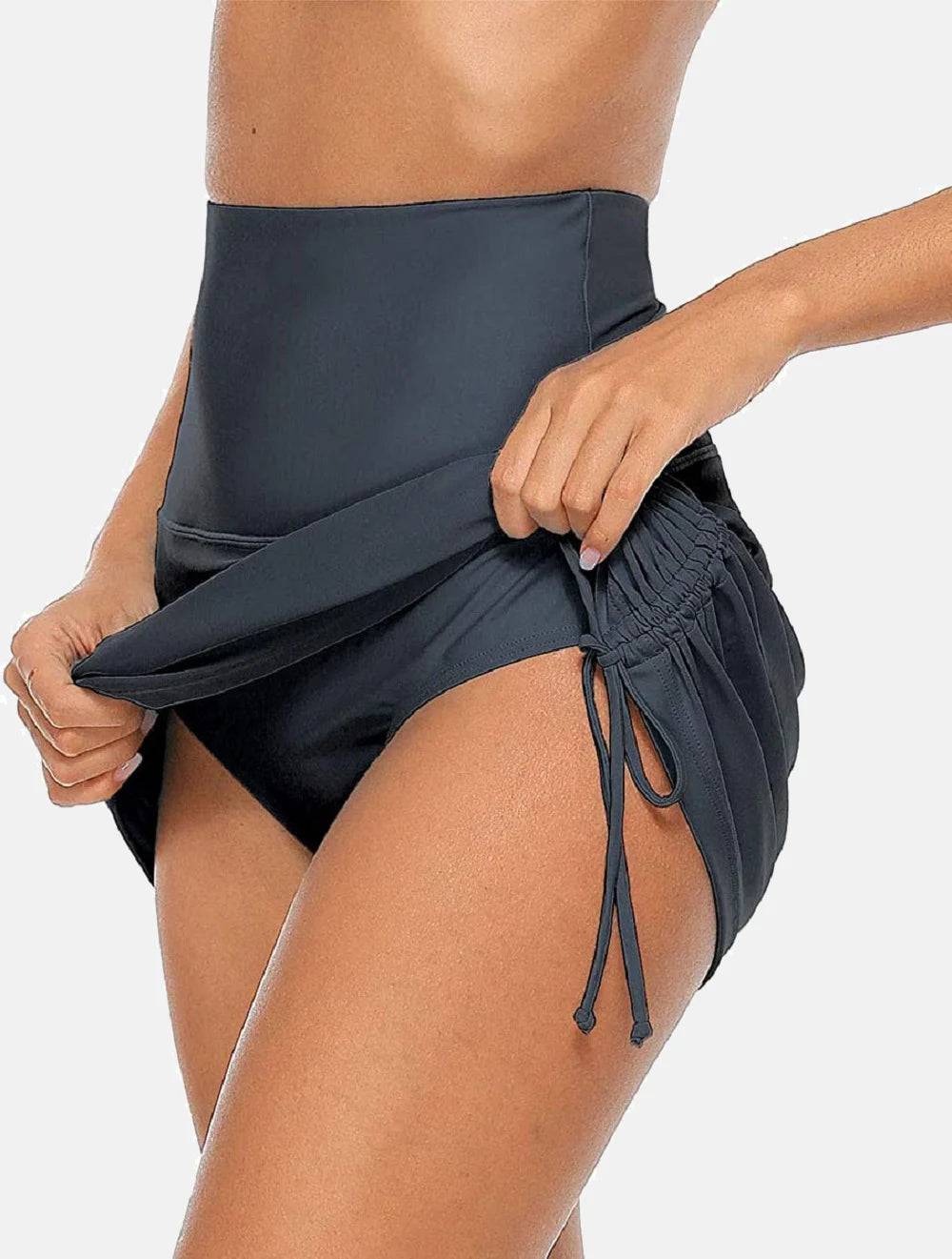 
                  
                    Charmleaks Women's Swim Skirts Drawstring Tummy Control Swim Bikini Bottom with Built-in Brief
                  
                