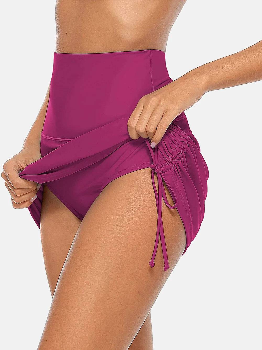 
                  
                    Charmleaks Women's Swim Skirts Drawstring Tummy Control Swim Bikini Bottom with Built-in Brief
                  
                