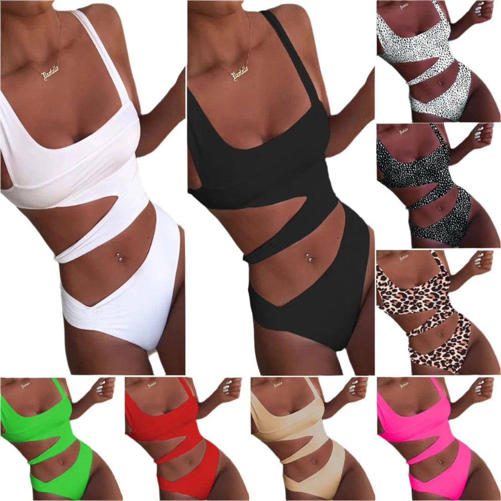 One-Piece Suits Sexy Bikini 2024 Solid Swimsuit Women Swimwear Push Up Bikini Sets Bathing Suit Summer Beach Wear Swimming Suits