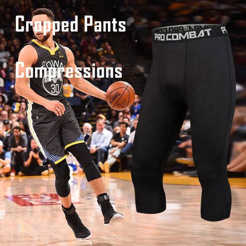 
                  
                    Men's Running Sport Tights Pants Basketball Cropped Compression Leggings Gym Fitness Sportswear for Male Athletic Trousers
                  
                