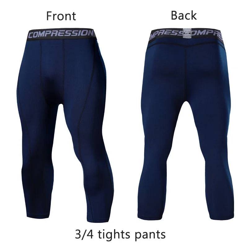 
                  
                    Men's Running Sport Tights Pants Basketball Cropped Compression Leggings Gym Fitness Sportswear for Male Athletic Trousers
                  
                