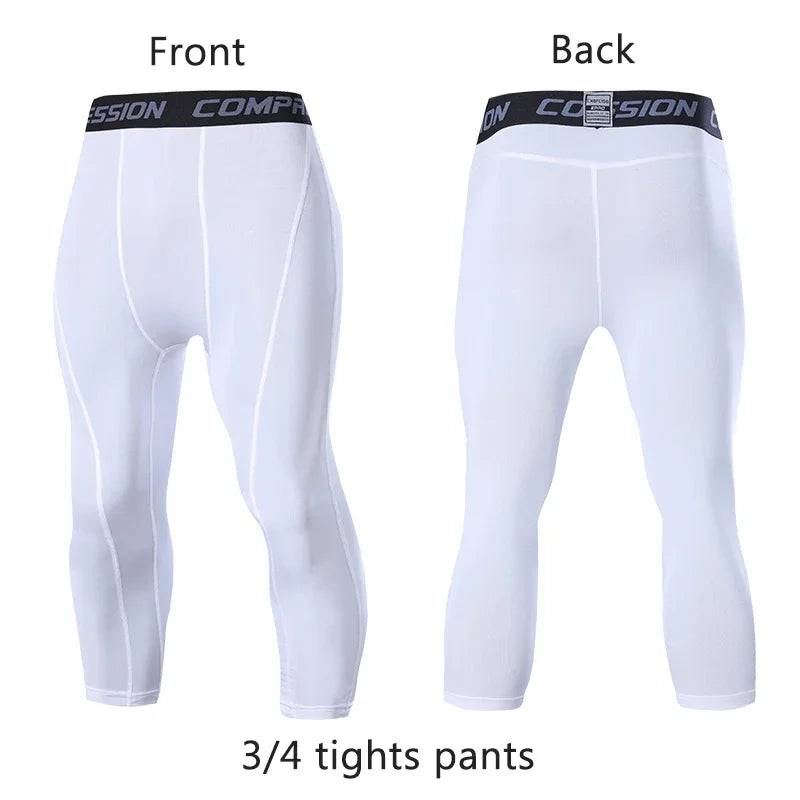 
                  
                    Men's Running Sport Tights Pants Basketball Cropped Compression Leggings Gym Fitness Sportswear for Male Athletic Trousers
                  
                