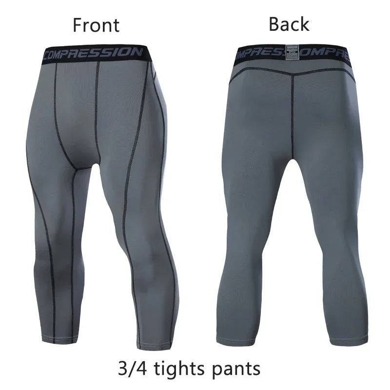 
                  
                    Men's Running Sport Tights Pants Basketball Cropped Compression Leggings Gym Fitness Sportswear for Male Athletic Trousers
                  
                