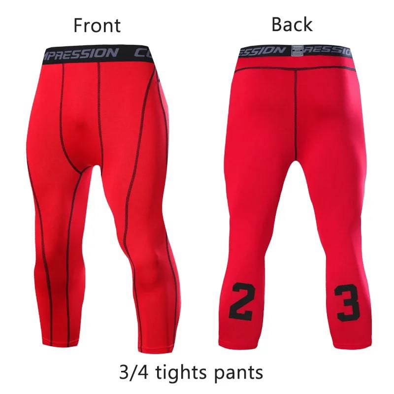 
                  
                    Men's Running Sport Tights Pants Basketball Cropped Compression Leggings Gym Fitness Sportswear for Male Athletic Trousers
                  
                