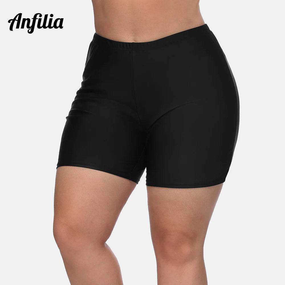 
                  
                    Anfilia Women High Waist Plus Size Swimming Shorts Ladies Plus Size Bikini Bottom Swimwear Briefs Boardshort Swimming Trunks
                  
                