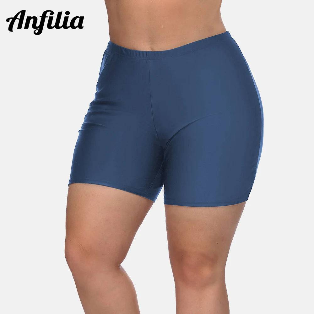 
                  
                    Anfilia Women High Waist Plus Size Swimming Shorts Ladies Plus Size Bikini Bottom Swimwear Briefs Boardshort Swimming Trunks
                  
                